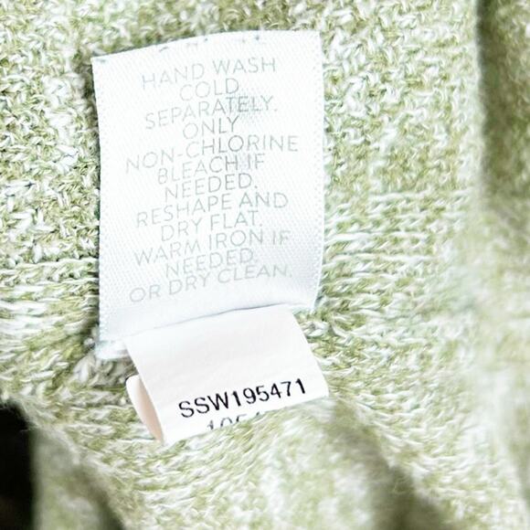J Jill Pure Jill Easy Sweater Knit Textured Tunic Top Marled Green Womens Size L - Picture 8 of 12